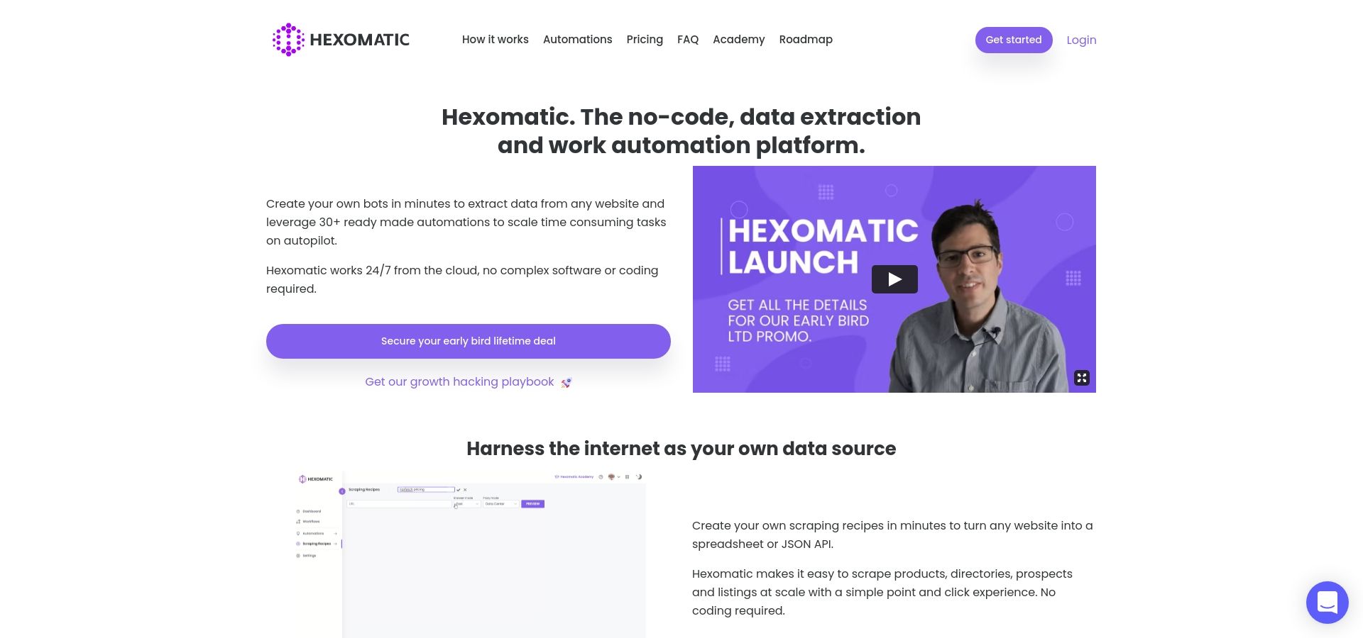 Hexomatic - The no-code, point and click work automation platform