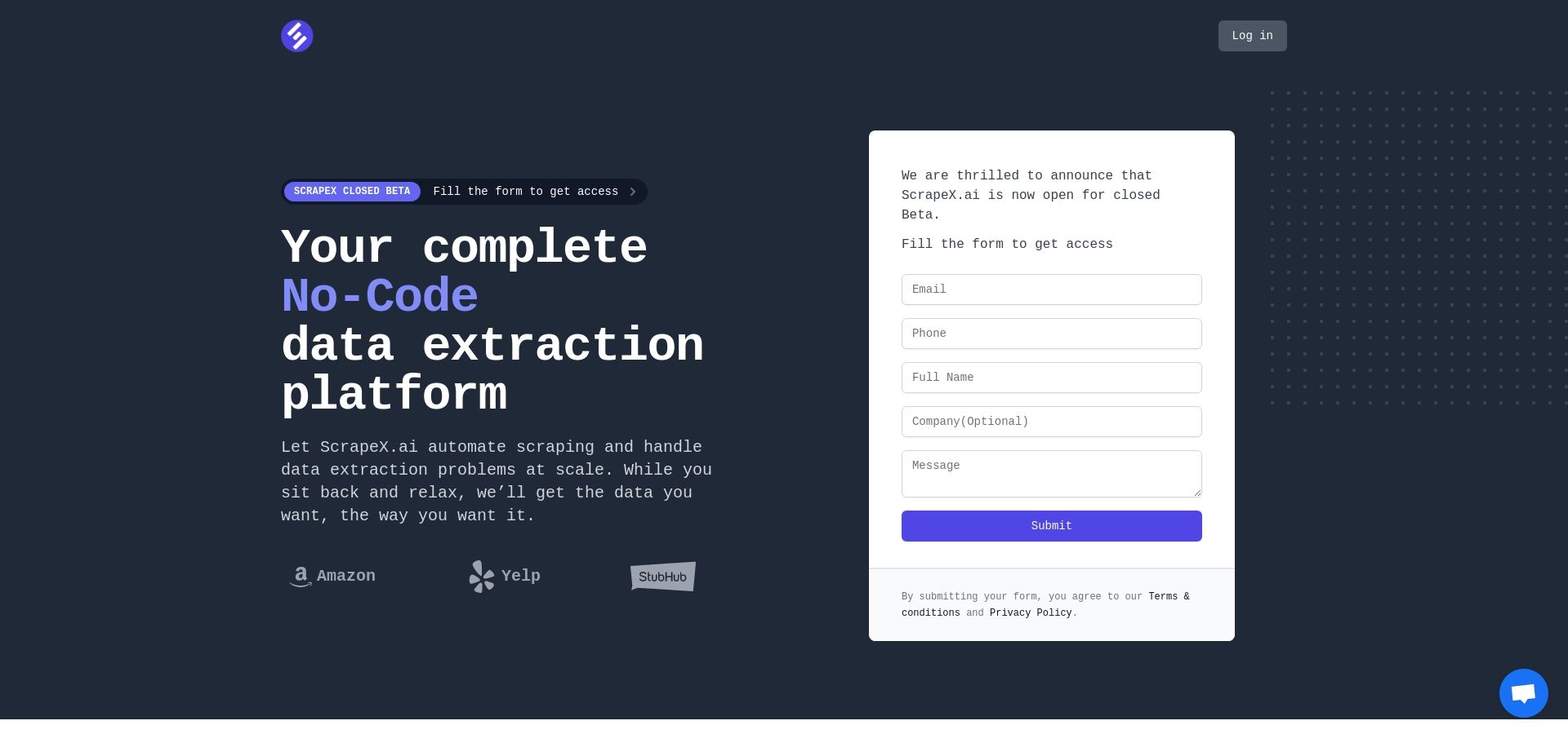 Scrapex.ai - Your complete No-Code data extraction platform