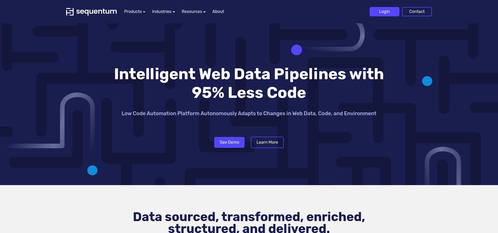 Sequentum - Intelligent Web Data Pipelines with 95% Less Code